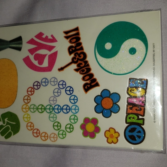 Flower Power Glitter Rub-Ons - Picture 4 of 7